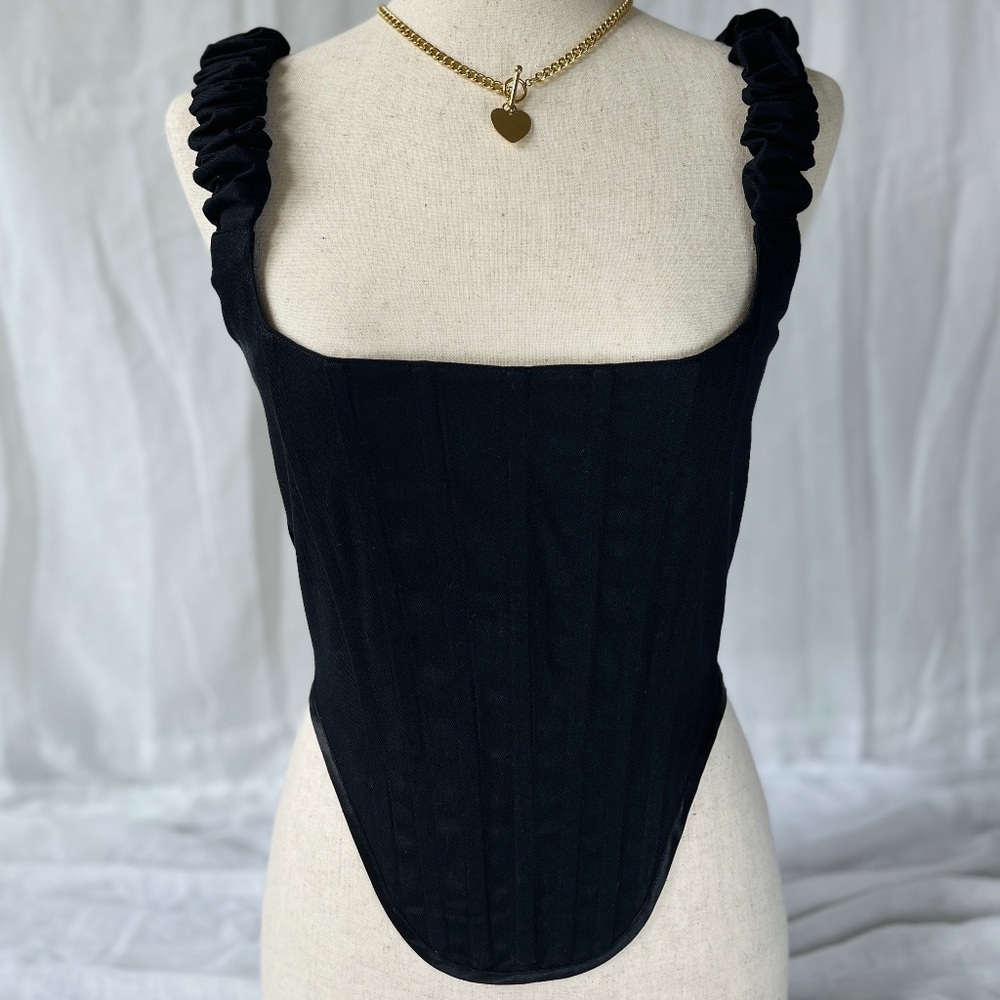 Black Corset Top - Handmade Corset for Women